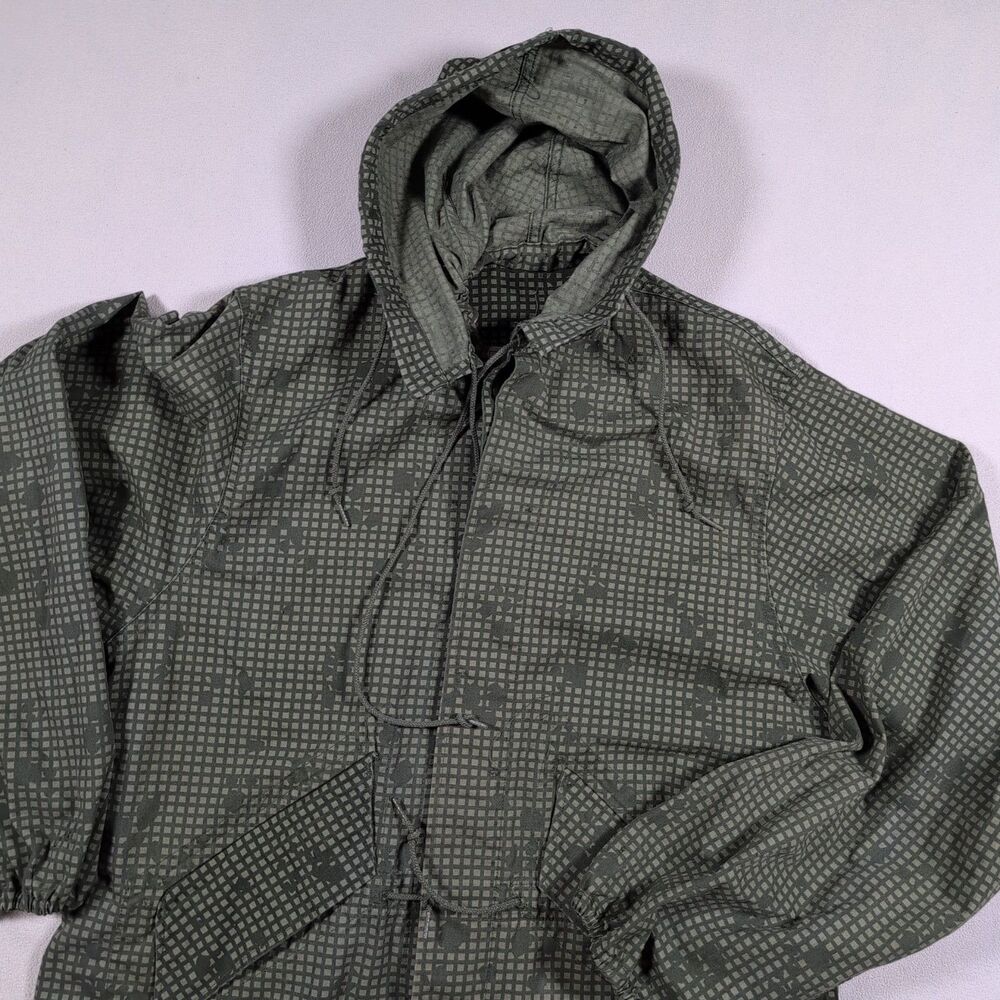 VTG 80s Military Fishtail Parka Hooded Coat Night Camouflage Desert Sz Medium